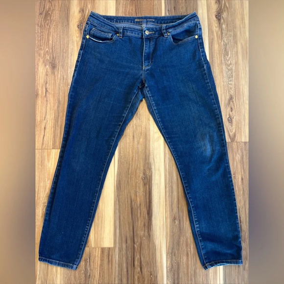 Michael Kors Izzy Pants Skinny Women Jeans Size 10 Dark Wash Stretch Denim E25 - Picture 1 of 9